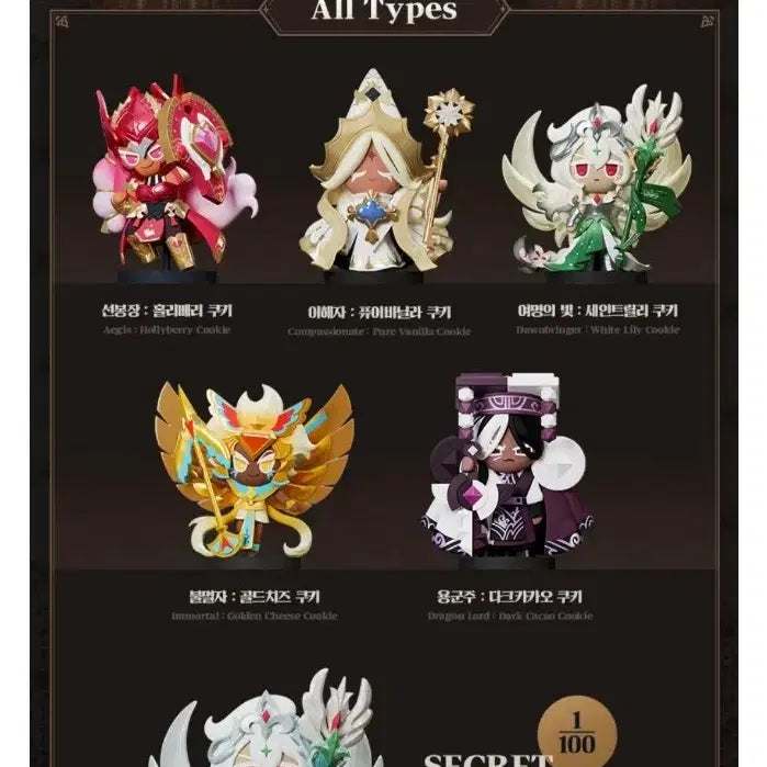 [BUNJANG] Cookie Run Kingdom Awakened Ancient Cookie Collectible Figure Box Set (Sealed) / 쿠키런킹덤 각성 에인션트 쿠키 콜렉터블 피규어 박스 세트 미개봉