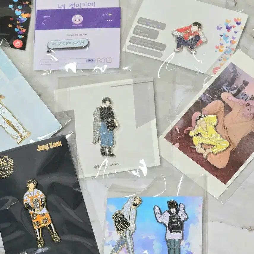 [BUNJANG] BTS Jungkook Badge Bundle Set / 방탄 BTS 정국 뱃지 원가이하 일괄양도