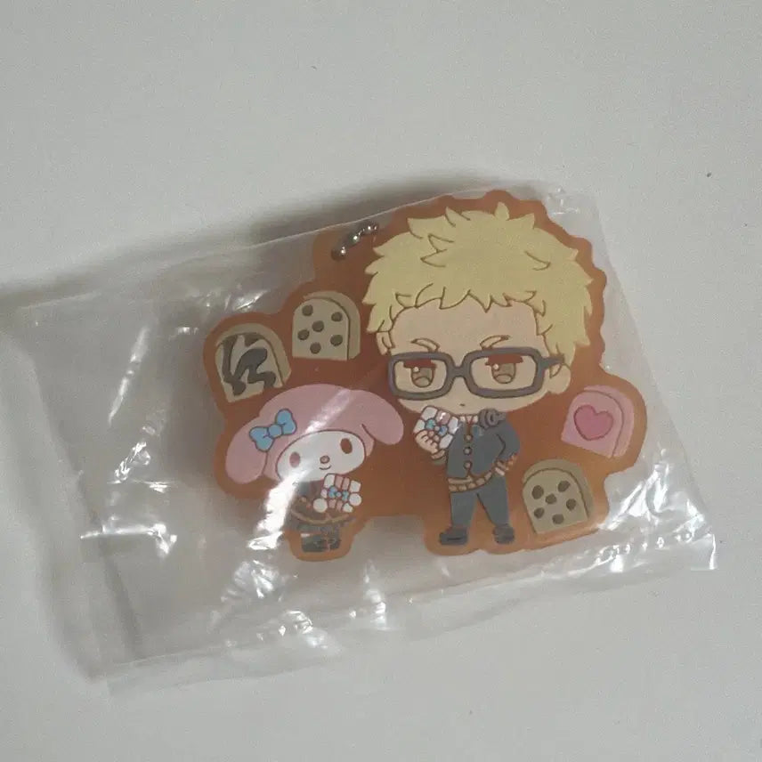 [BUNJANG] Haikyuu!! Tsukishima Kei x My Melody Sanrio Collaboration Rubber Keychain / 하이큐 츠키시마 케이 마이멜로디 산리오 콜라보 러버키링