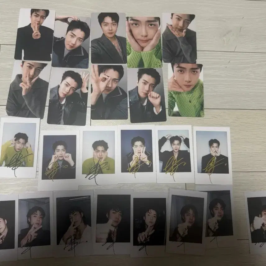 [BUNJANG] EXO Sehun China Magazine Photocard, Polaroid, Mini Poster, Badge Set / 엑소 세훈 중국 잡지 포토카드 폴라로이드 미니포스터 뱃지