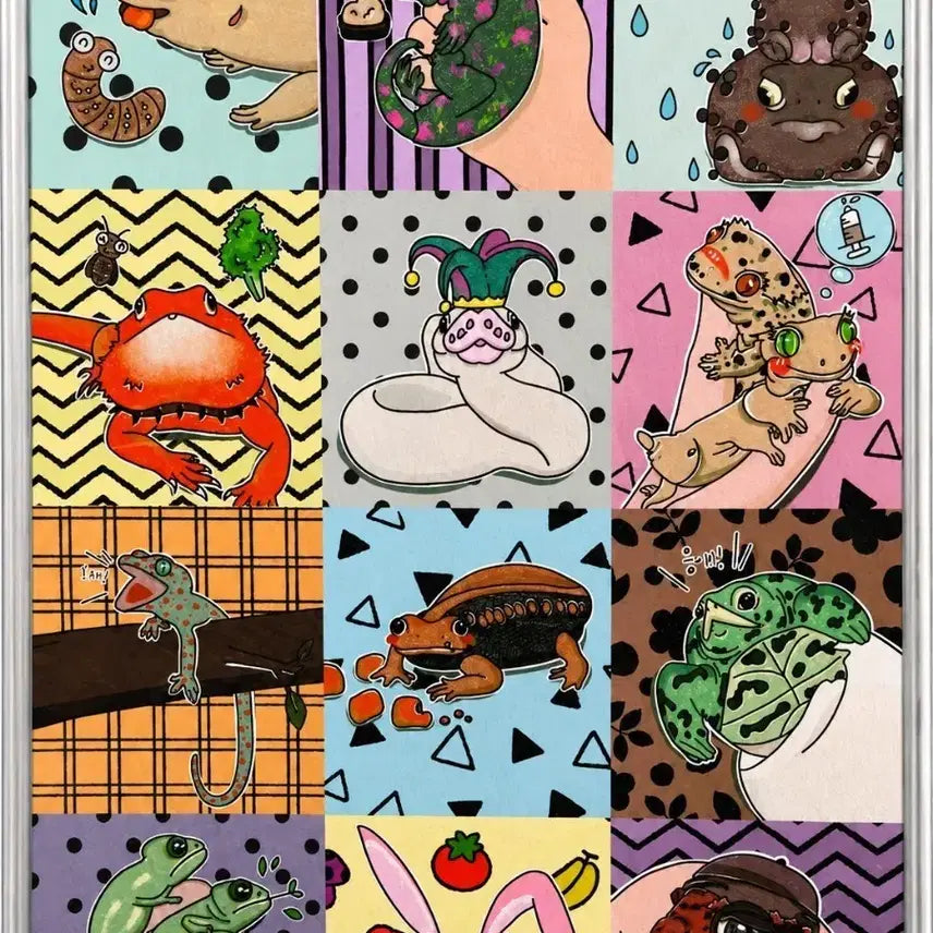 [BUNJANG] Dorothy Handmade Reptile Illustration Post with Frame / (A3)도로시 굿즈 포스터