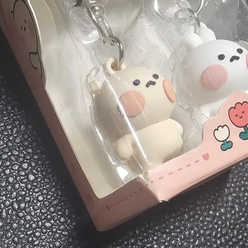 [BUNJANG] Beary &amp; Bunny Couple Keyring Set / [키링] 곰돌찡이&amp;토끼찡 커플 키링 - 일괄