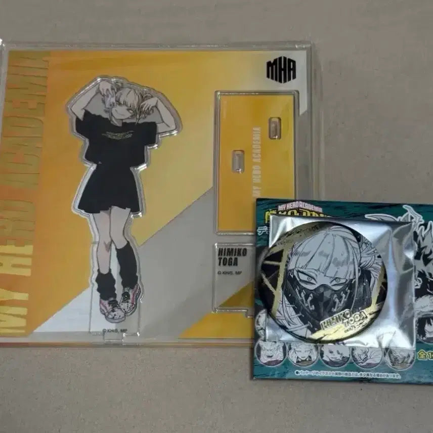 [BUNJANG] My Hero Academia Himiko Toga Bassyard Acrylic Stand &amp; Can Badge Set / 나의 히어로 아카데미아 히로아카 토가 히미코 베이스야드 아크릴 스탠드 캔뱃지