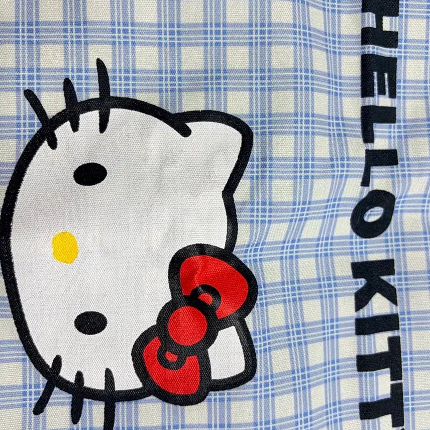 [BUNJANG] Hello Kitty Plaid Eco Bag / 헬로키티 체크무늬 에코백