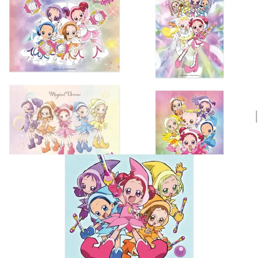 [BUNJANG] Ojamajo Doremi Poster 5-Sheet Set / 꼬마마법사레미 포스터 5장 세트