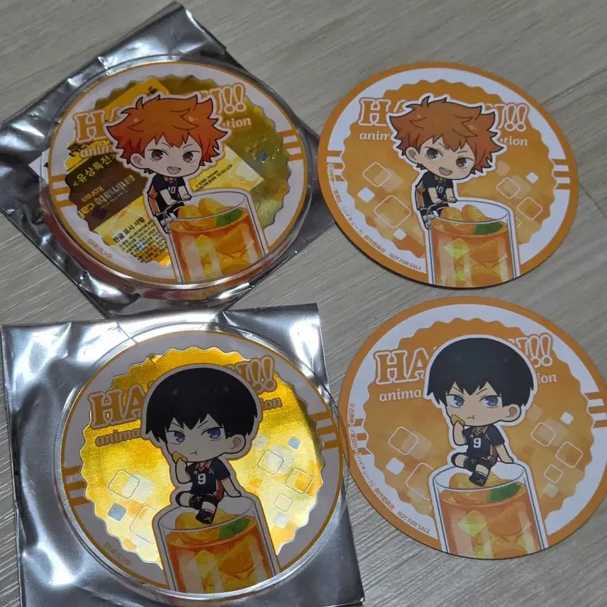 [BUNJANG] Haikyuu!! Collaboration Cafe Acrylic Coaster Set / 하이큐 콜라보카페 아크릴 코스터 특전세트 카게야마 히나타 일괄
