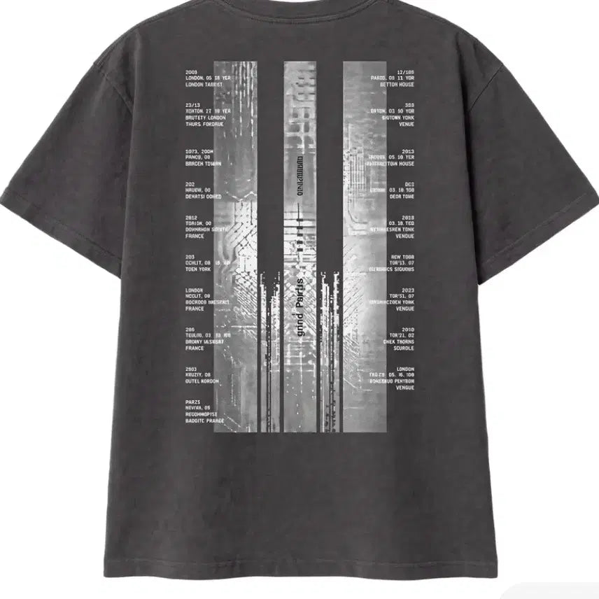 [BUNJANG] BIGBANG XX: Cosmos World Tour Charcoal T-Shirt / S, L) 빅뱅 2026-2027 월드 투어 XX : 코스모스 티셔츠 차콜