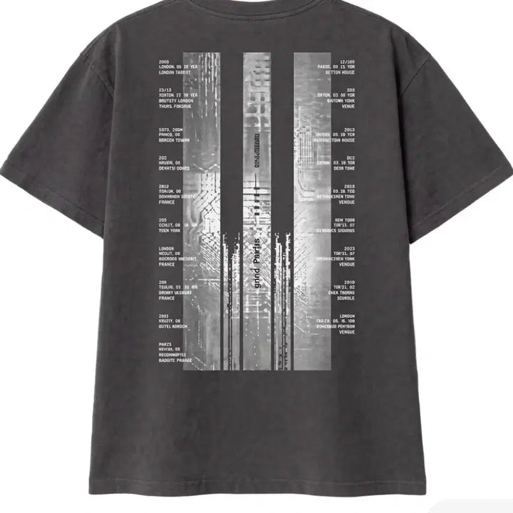 [BUNJANG] BIGBANG XX: Cosmos World Tour Charcoal T-Shirt / S, L) 빅뱅 2026-2027 월드 투어 XX : 코스모스 티셔츠 차콜