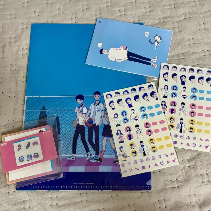 [BUNJANG] A-TEEN Shin Seung-ho Shin Ye-eun Goods File, Sticker, Postcard Bundle Set / 에이틴 굿즈 파일 스티커 엽서 등 신승호 신예은