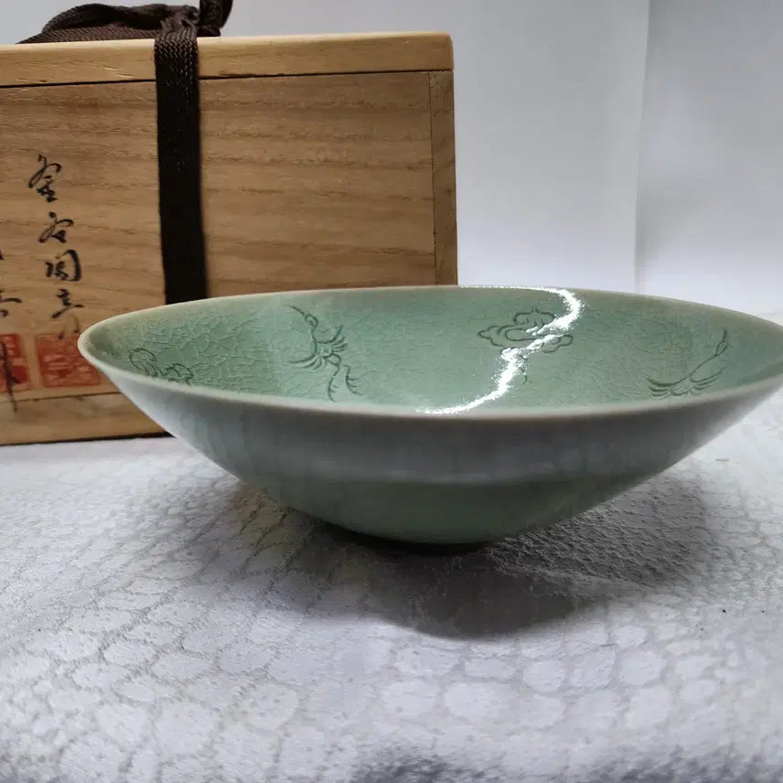 [BUNJANG] Songnam Shin Sang-ho Celadon Tea Bowl / 송남 신상호 청자 다완