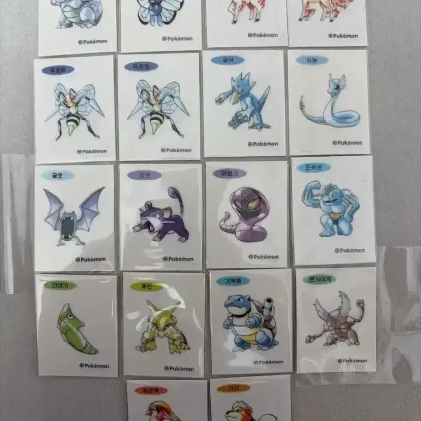 [BUNJANG] Pokemon Stickers (Ttibuseal) - Various Characters / 포켓몬 띠부씰 코뿌리 버터풀 포니타 날쌩마 골덕 신뇽 골벳 꼬벳 가디