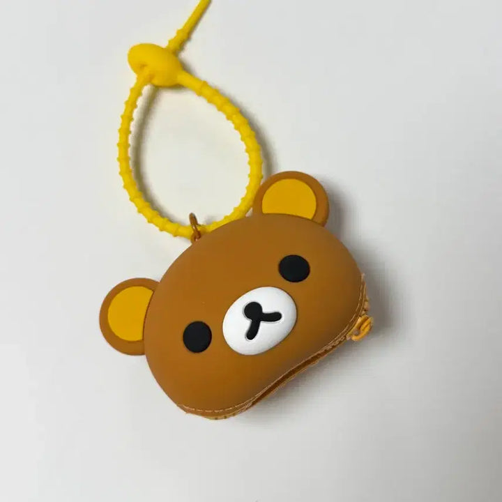 [BUNJANG] Rilakkuma Face Silicone Pouch Keychain / 리락쿠마 얼굴 실리콘 파우치 키링