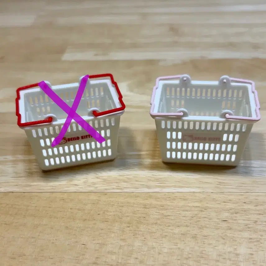 [BUNJANG] Miniature Kitty Shopping Basket (Pink) / 미니어쳐 키티 장바구니
