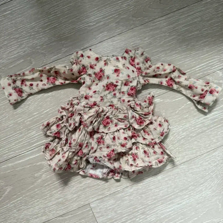 [BUNJANG] MSD Doll Rose Pattern Dress / msd의상 옷 원피스