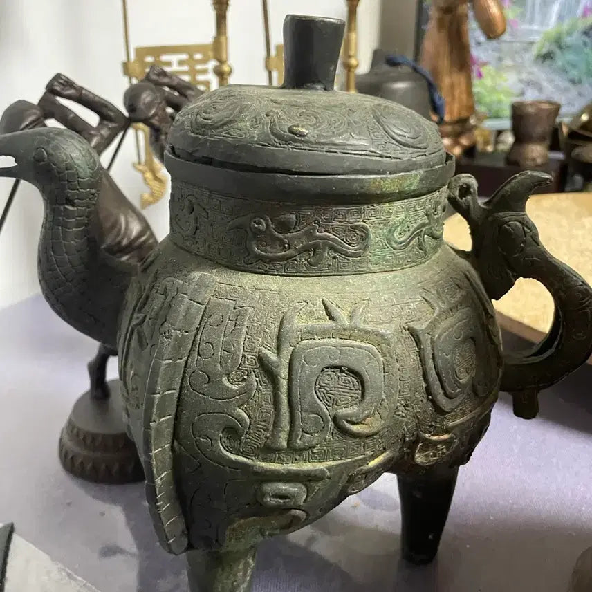 [BUNJANG] Bronze Incense Burner / 공동청동 오라향로 무거움 15만연댜감 좋움