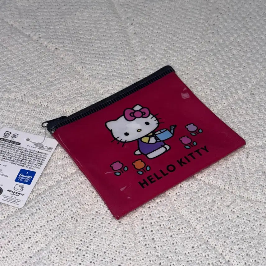 [BUNJANG] Sanrio Hello Kitty Retro PVC Flat Pouch / 산리오 헬로키티 레트로 PVC 플랫 파우치
