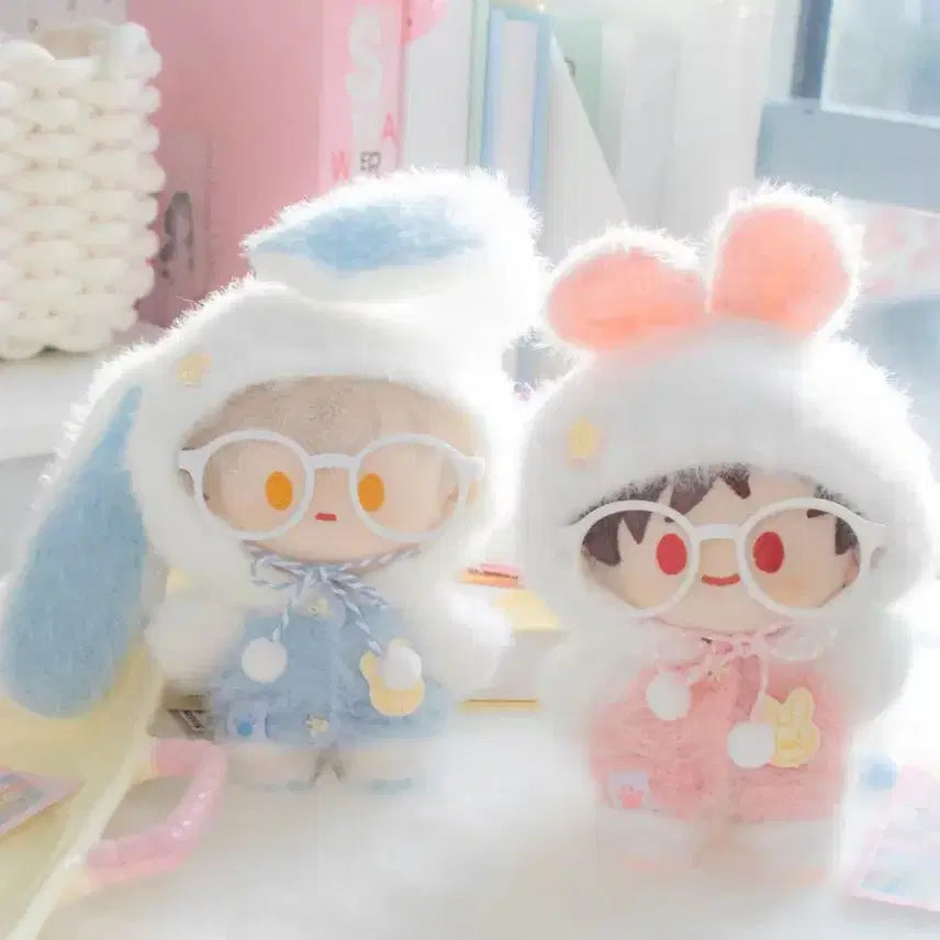 [BUNJANG] Bundle Set 10cm Rabbit Plush Doll Clothes &amp; Socks / (일괄) 누이 털 토끼 인형 인형옷 의상 양도 판매 10cm 10깅