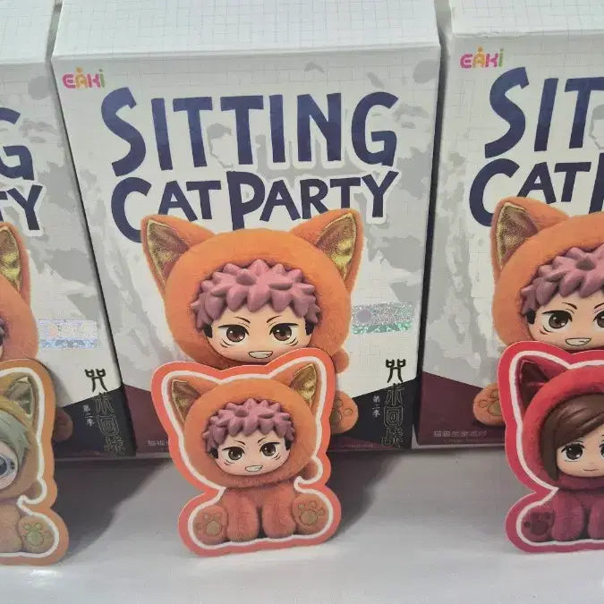 [BUNJANG] Jujutsu Kaisen Cat Ear Seating Party Series Nana, Yuji, Nobara Bundle Set / 주술회전 캣이어 시팅파티 시리즈 나나미/유지/노바라 일괄 판매