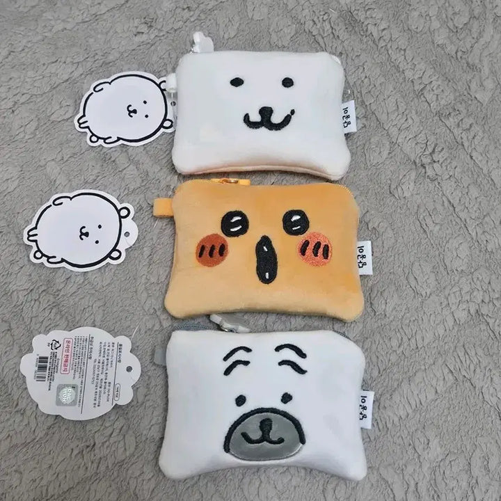 [BUNJANG] Nongdamgom Damgomi Doll Keyring Pouch 3-Set / 농담곰 담곰이 인형 키링 파우치 3종 풀세트