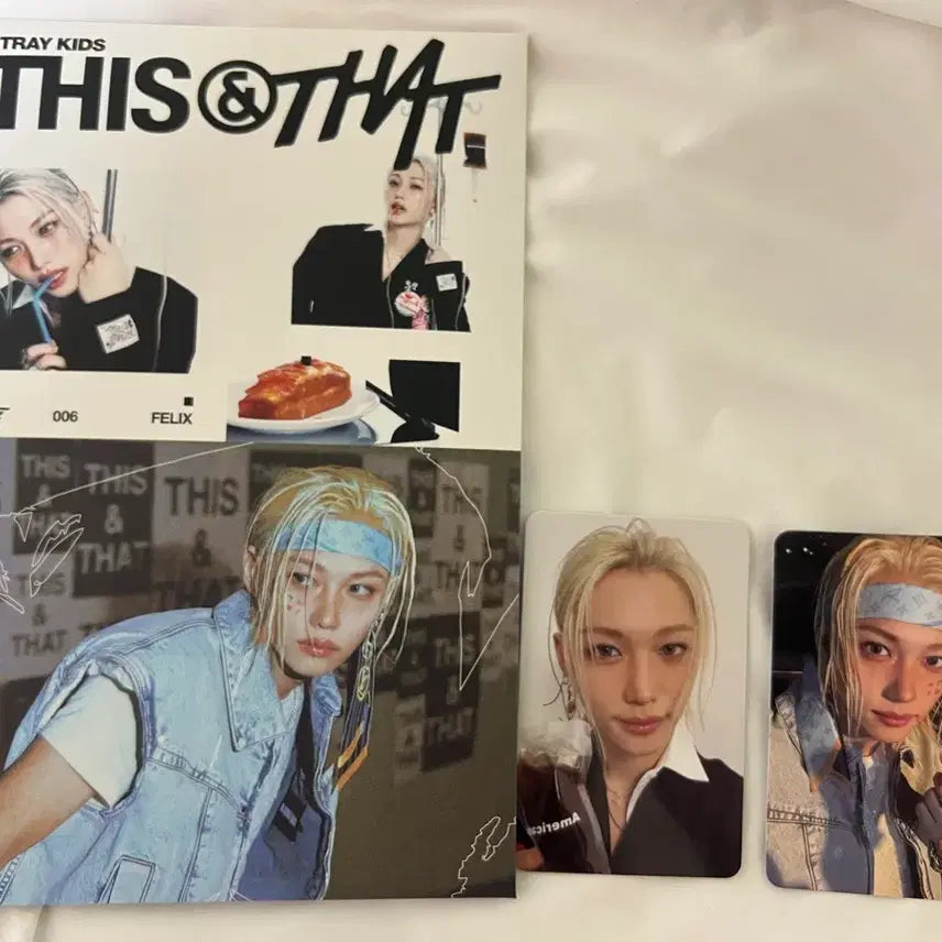 [BUNJANG] Stray Kids Felix THIS&amp;THAT Album POB Photocard / 스트레이키즈 필릭스 THIS&amp;THAT &amp;ver 개인앨범  예판 포토카드
