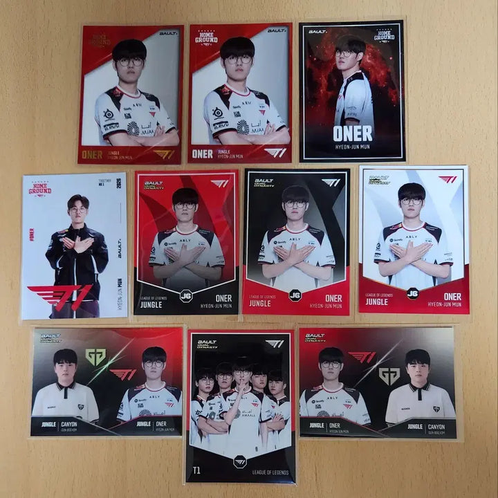 [BUNJANG] T1 Oner Homeground Bault Trading Card Bundle Set (10 Cards) / oner 오너 T1 홈그라운드 카드 bault trading card 10장 일괄