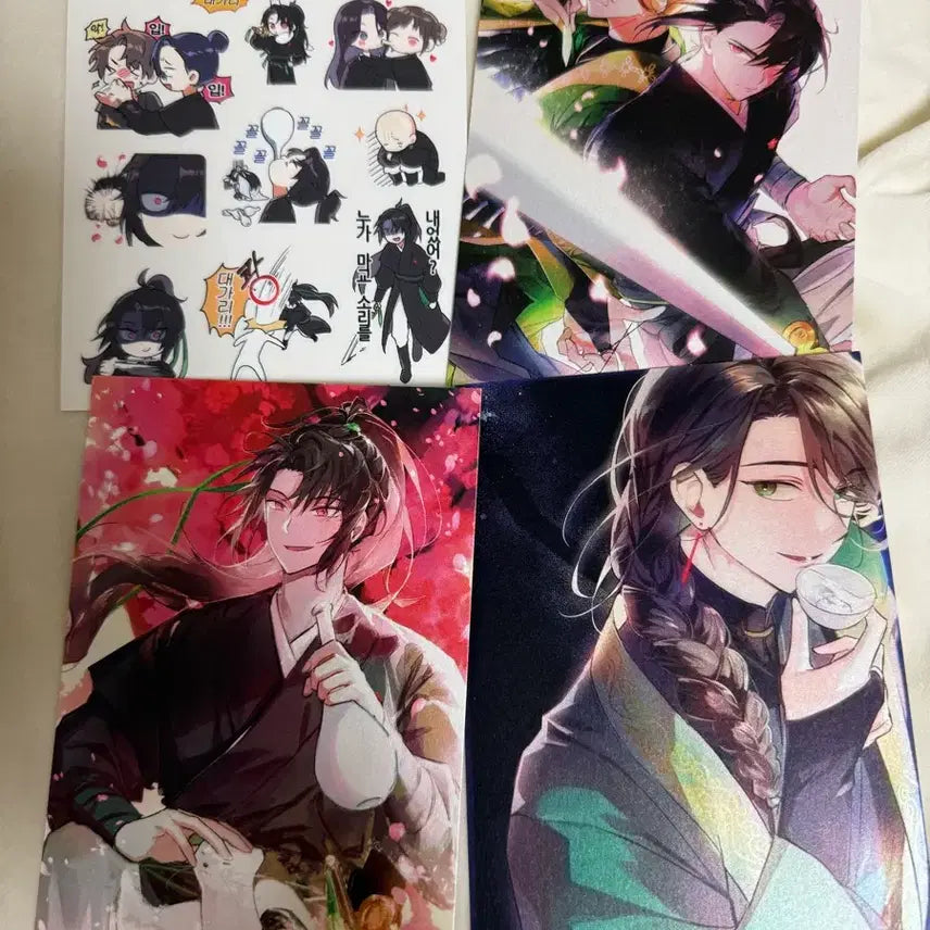[BUNJANG] Hwasan Gwihan Sticker &amp; Postcard Set / 화산귀환 화귀 스티커 엽서