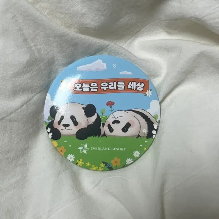 [BUNJANG] Everland Fu Bao Celadon Porcelain Badge / 푸바오 에버랜드 뱃지 캔뱃지