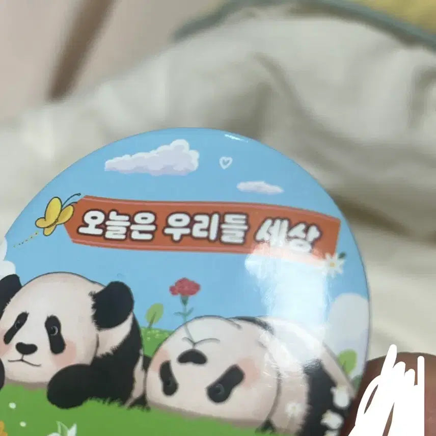 [BUNJANG] Everland Fu Bao Celadon Porcelain Badge / 푸바오 에버랜드 뱃지 캔뱃지