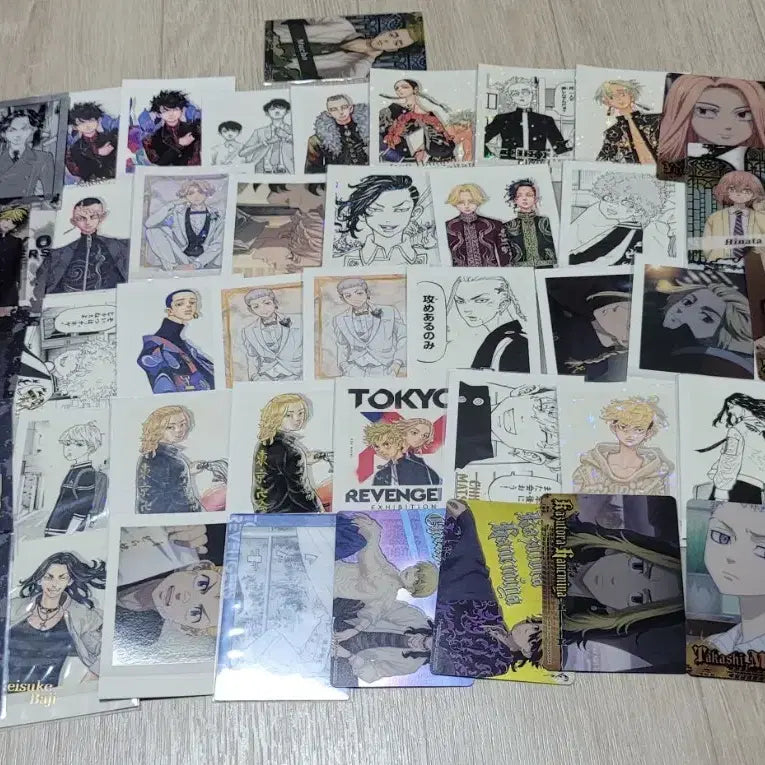 [BUNJANG] Tokyo Revengers, Project SEKAI, Blue Lock, Jujutsu Kaisen, Spy x Family Wafer Card &amp; Color Paper Bundle Set / 도리벤 파샤 웨하스카드 등 80장 색지 4종 일괄