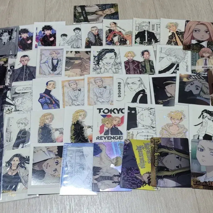 [BUNJANG] Tokyo Revengers, Project SEKAI, Blue Lock, Jujutsu Kaisen, Spy x Family Wafer Card &amp; Color Paper Bundle Set / 도리벤 파샤 웨하스카드 등 80장 색지 4종 일괄