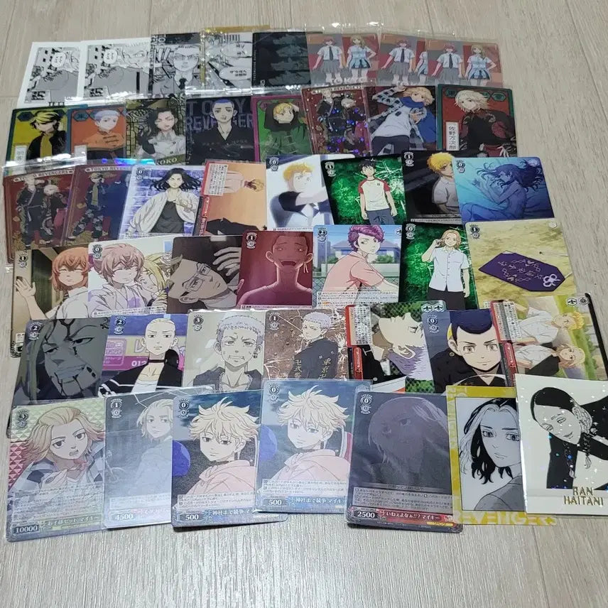 [BUNJANG] Tokyo Revengers, Project SEKAI, Blue Lock, Jujutsu Kaisen, Spy x Family Wafer Card &amp; Color Paper Bundle Set / 도리벤 파샤 웨하스카드 등 80장 색지 4종 일괄