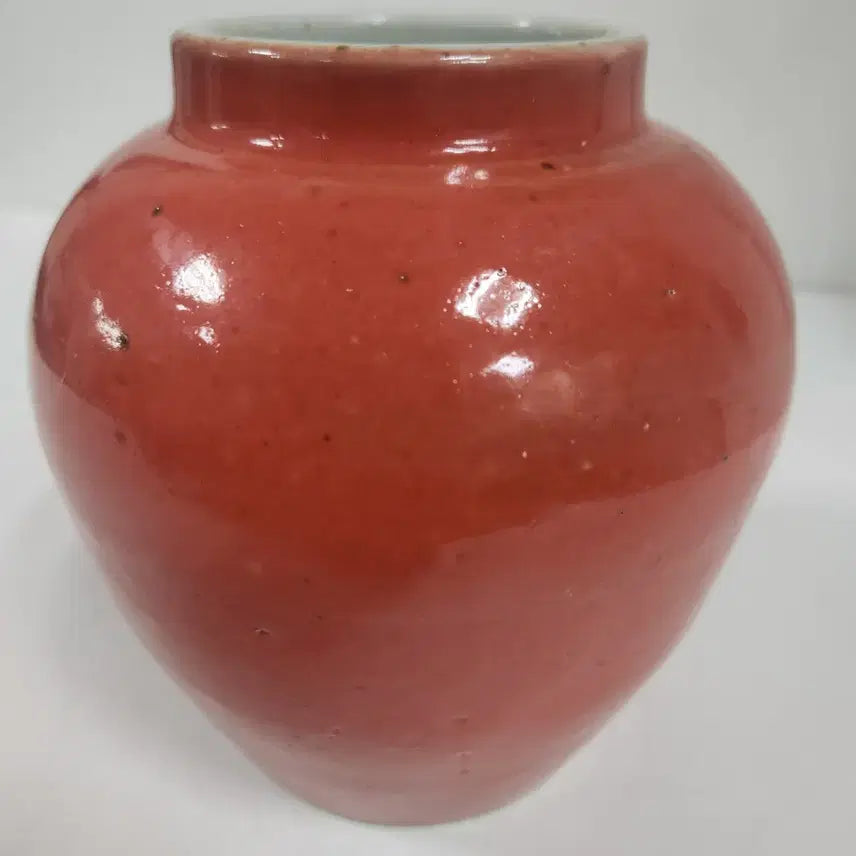 [BUNJANG] Chinese Celadon Porcelain Blue and White Floral Scroll Small Jar / 중국도자기               청말 제홍유 청화 당초문 소관