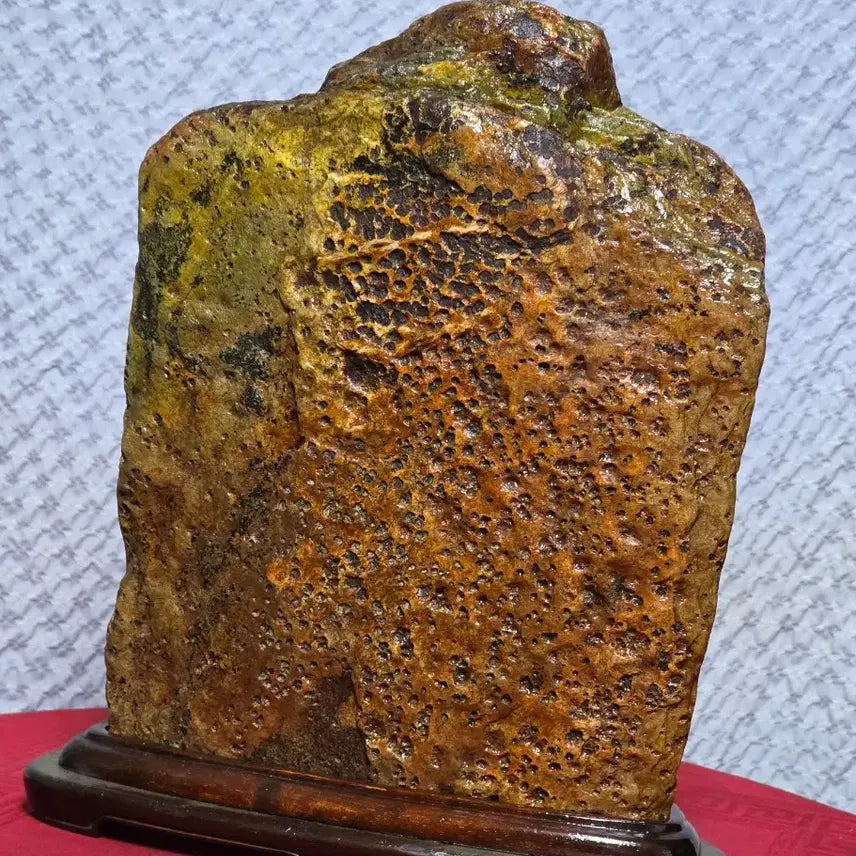 [BUNJANG] Sunchang Honeycomb Yellow Tiger Stripe Stone / 순창 벌집 황호피
