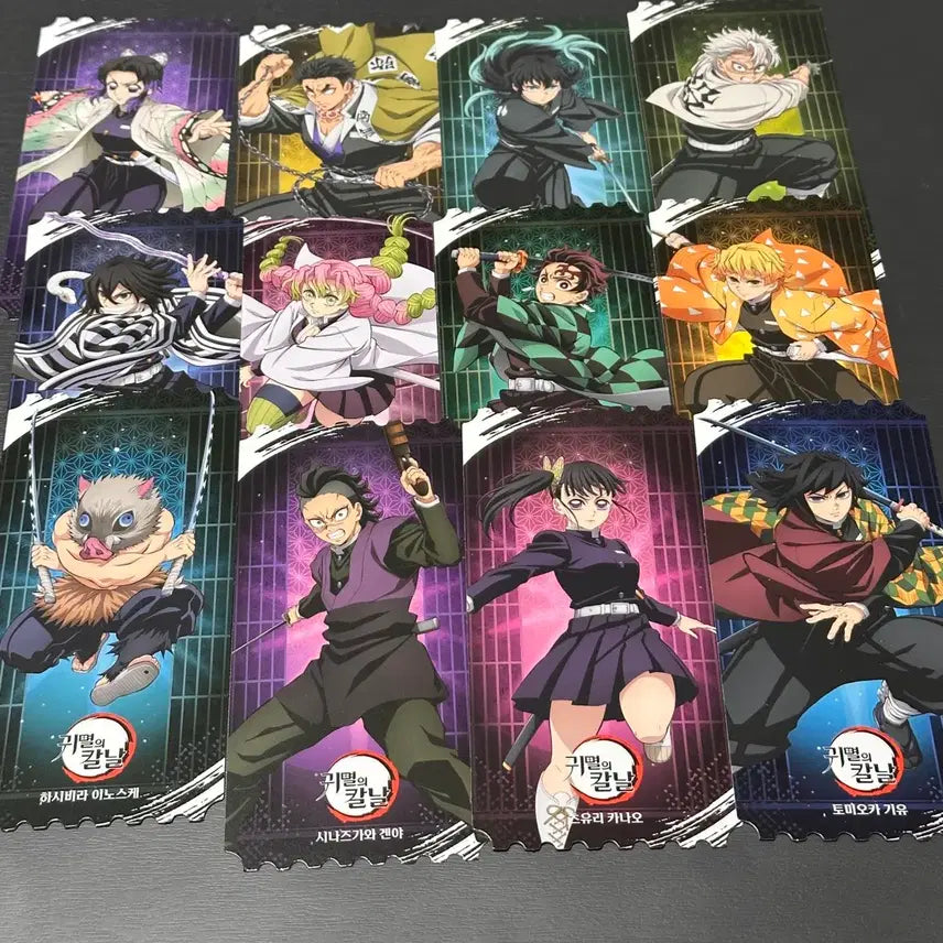 [BUNJANG] Demon Slayer Movie Ticket 12종 Full Set + Yushiro Sticker / 귀멸의 칼날 특전 무비 티켓 12종 전종 세트 +유시로스티커1장