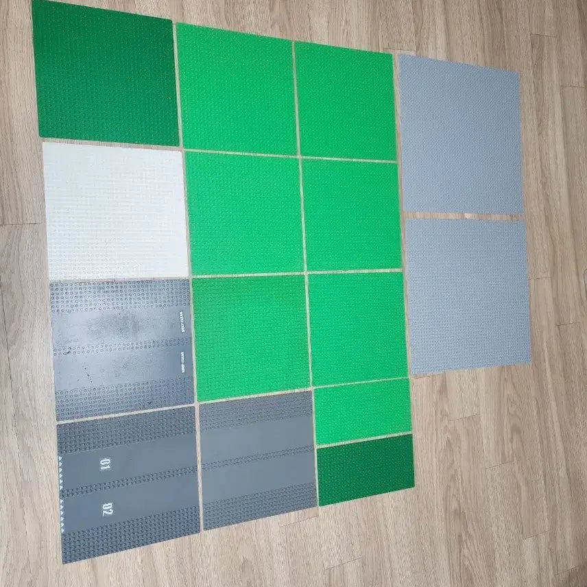 [BUNJANG] LEGO Plates Green/Gray/White Set / 레고 플레이트 그린/그레이/화이트 세트