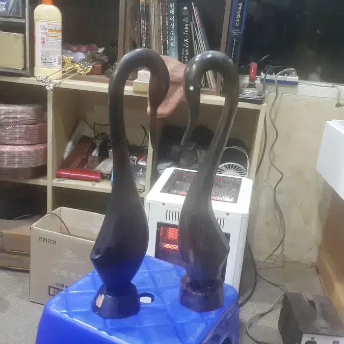 [BUNJANG] 1960s Japanese Wooden Swan Sculpture / 1960 백조 나무 조각상