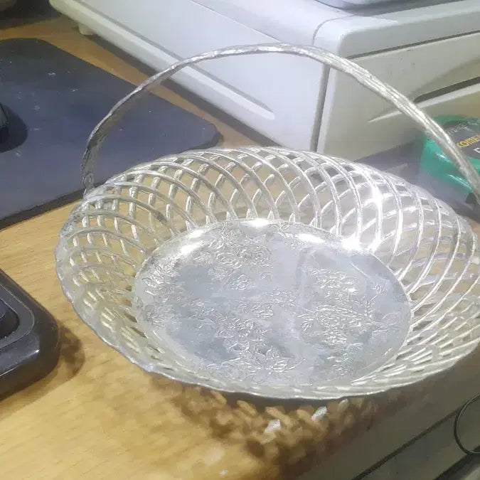 [BUNJANG] 1940s Japanese Silver-Plated Small Basket / 1940 일본 은도금 소형 바구니