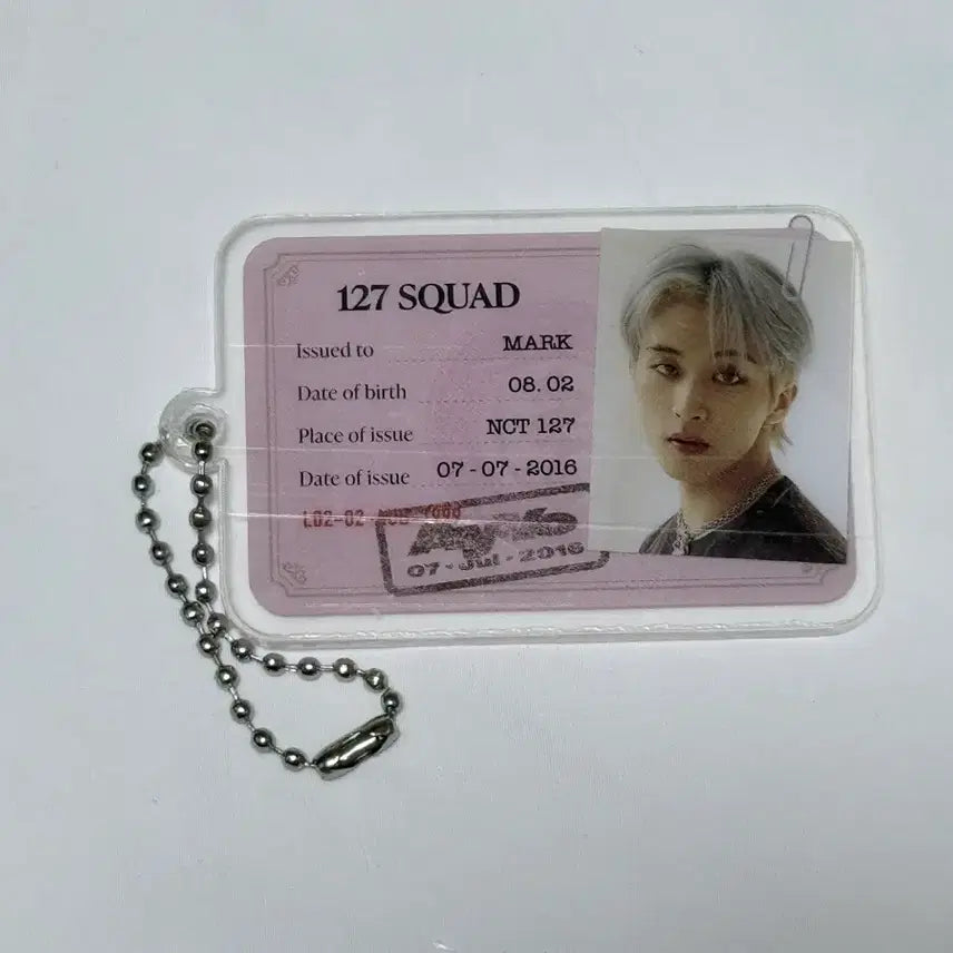 [BUNJANG] NCT 127 Ay-Yo Official Merchandise ID Card Keyring - Mark / 엔시티127 정규4집 리패키지 Ay-Yo 공식 굿즈 엠디 ID 카드 키링 마크