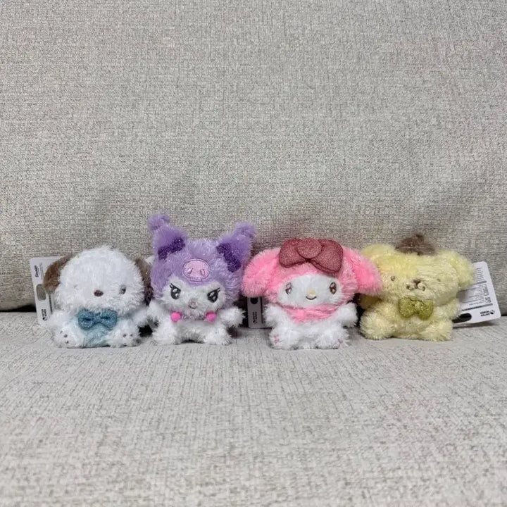 [BUNJANG] Sanrio Pochacco, Kuromi, My Melody, Pompompurin Sparkling Pastel Keychain Doll / 정품 산리오 포차코 쿠로미 마이멜로디 폼폼푸린 반짝 파스텔 키링 인형