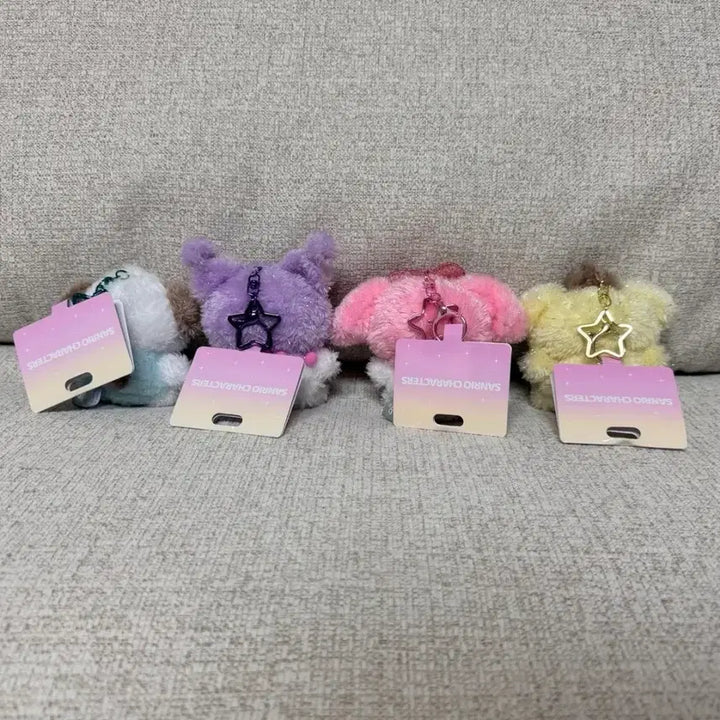 [BUNJANG] Sanrio Pochacco, Kuromi, My Melody, Pompompurin Sparkling Pastel Keychain Doll / 정품 산리오 포차코 쿠로미 마이멜로디 폼폼푸린 반짝 파스텔 키링 인형