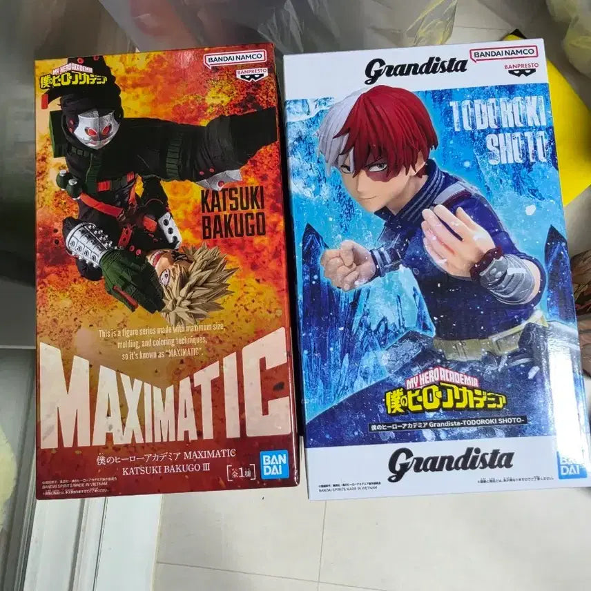 [BUNJANG] My Hero Academia Katsuki Bakugo MAXIMATIC Figure &amp; Shoto Todoroki Grandista Figure (Set) / 나의 히어로 아카데미아 MAXIMATIC 카츠키 바쿠고 피규어 / Grandista 토도로키 쇼토 피규어