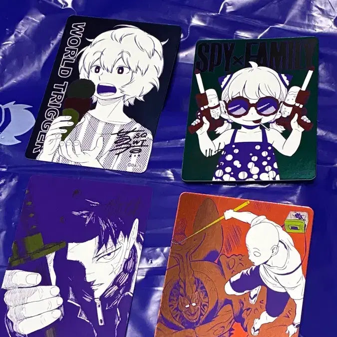 [BUNJANG] Shueisha Summer Comic Fair 2026 Limited Edition Signed Bonus Cards Bundle (Spy x Family, Kagurabachi, One-Punch Man, World Trigger) / 애니메이트 나츠코미 2026 한정판 싸인 특전 카드 (스파이패밀리, 카구라바치, 원펀맨, 월드트리거 일괄)