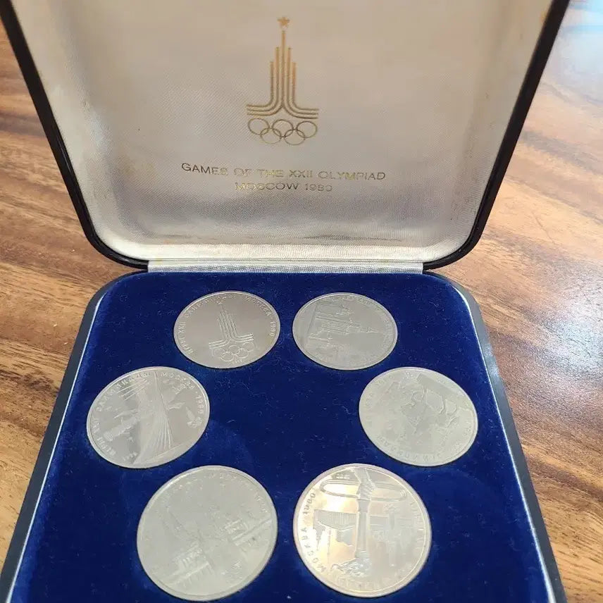 [BUNJANG] 1980 Moscow Olympics Official Commemorative Coin 1 Ruble 6-Type Full Set / [수집용/완품] 1980 소련 모스크바 올림픽 공식 기념주화 1루블 6종 풀세트