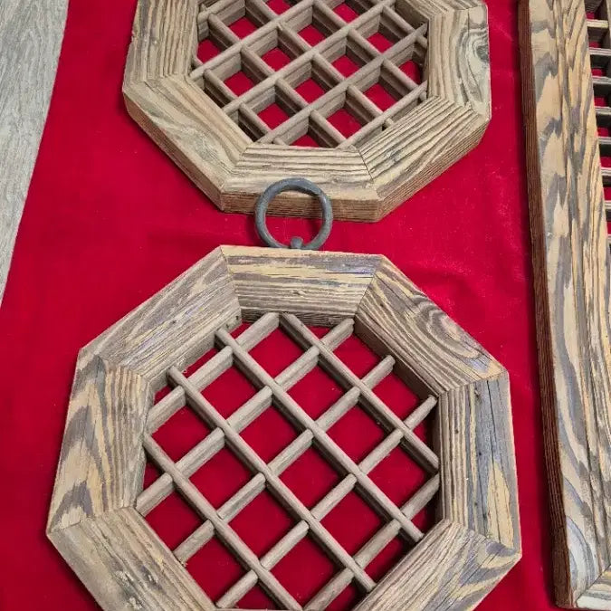 [BUNJANG] Antique Traditional Wooden Door Panels (Set of 4) / 고제 문