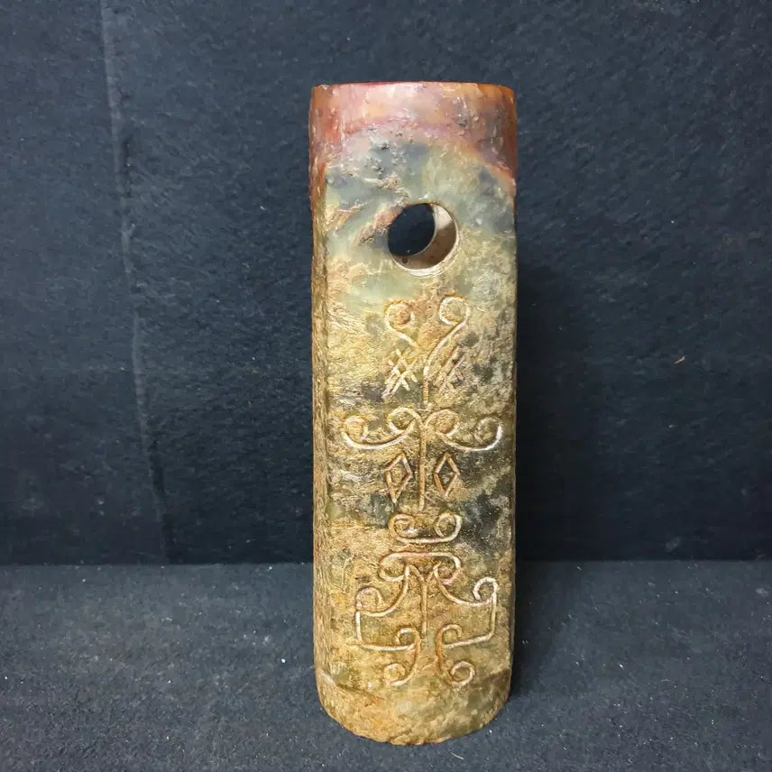 [BUNJANG] Hongshan Culture Jade Bi Disc / (수원만물)출토 홍산옥기 사각 옥종