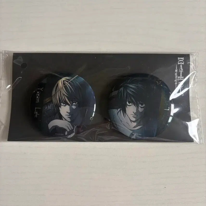 [BUNJANG] Death Note Light Yagami L Ken Badge (Sealed) / 데스노트 라이토 엘 캔뱃지 미개봉
