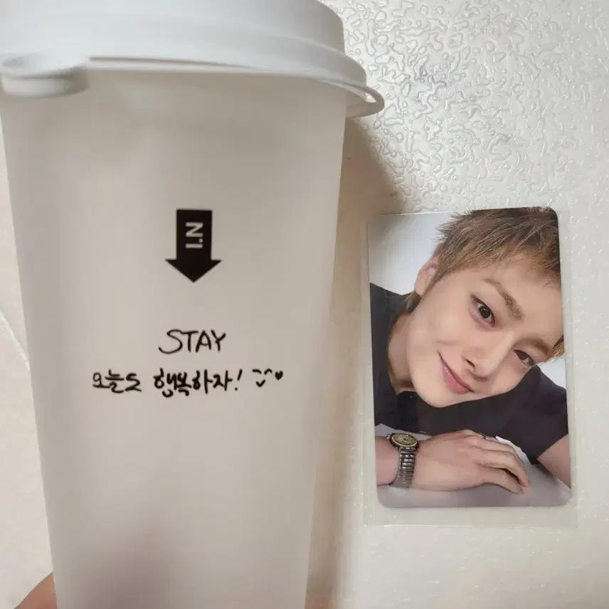 [BUNJANG] Stray Kids I.N This and That Popup Reusable Cup Photocard Set / 디스앤댓 팝업 구매 포카 아이엔 리유저블컵 스키즈 팝업 포카