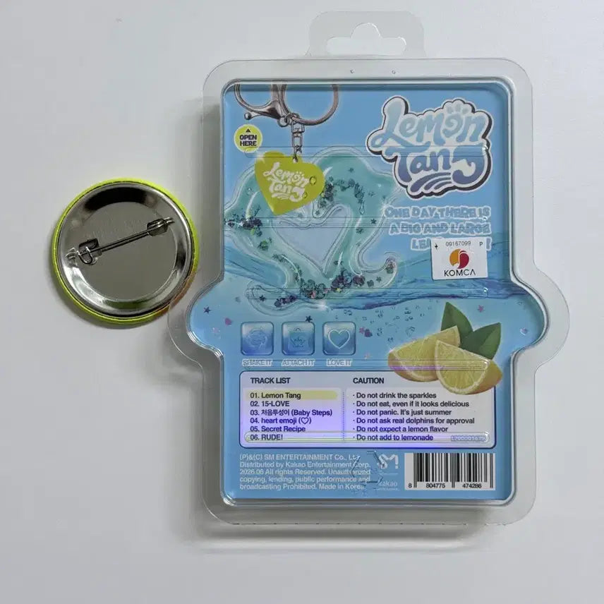 [BUNJANG] Lemon Tang Album Keyring (Unsealed) + Lemon Tang Pop-up Badge / 개봉) 하투하 레몬탱 키링 앨범 + 레몬탱 팝업 뱃지
