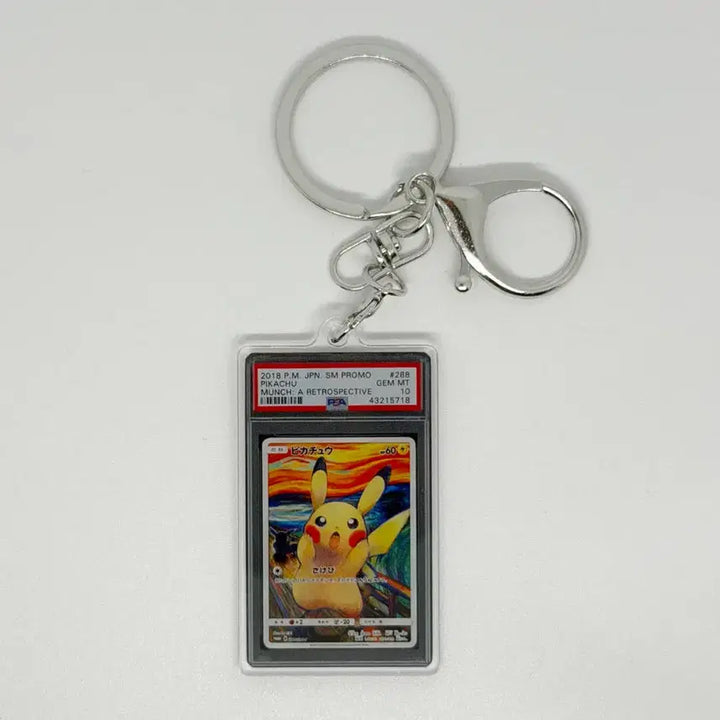 [BUNJANG] Pokemon Munch Pikachu Custom Keychain PSA 10 / 포켓몬카드 뭉크 피카츄 PSA10 커스텀 키링