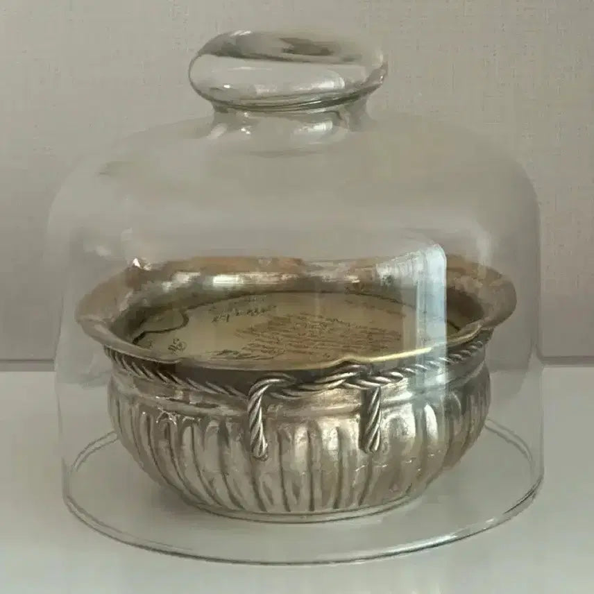 [BUNJANG] French Vintage Antique Glass Lid Object / Cake Cover / 프랑스 빈티지 엔틱 유리뚜껑 오브제 케이크뚜껑 (향초 별도 구매 가능)